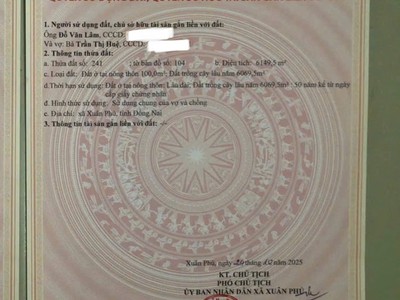 Đất đẹp   giá tốt chính chủ bán gấp tại xã lang minh, xuân lộc, đồng nai 0