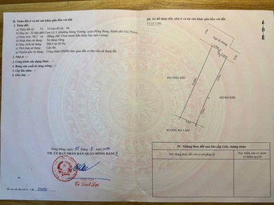 Bán đất ngõ ô tô thông Cam Lộ 5, Hùng Vương, Hồng Bàng, hải Phòng. 95m2-2,3 tỷ 2