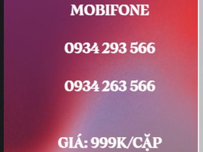 Cặp đôi trả trước mobifone - giá siêu rẻ 9