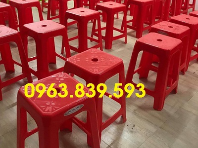 Ghế đẩu ngồi bàn cao, ghế nhựa cao sọc bền 3