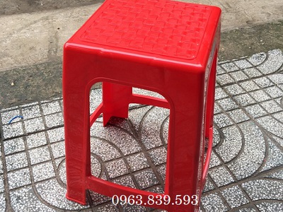 Ghế đẩu ngồi bàn cao, ghế nhựa cao sọc bền 6