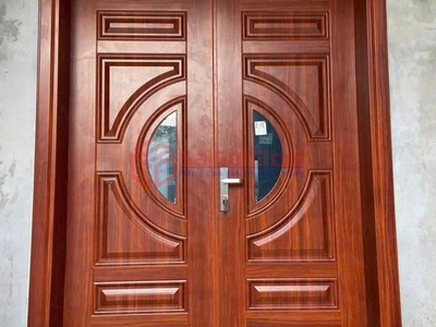 Cửa thép vân gỗ 1