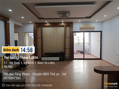Cho thuê căn hộ toà C6 Mỹ Đình 124m2 3pn 2wc giá 14 triệu 1