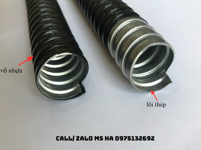 Ống ruột gà lõi thép bọc nhựa dùng để bảo vệ dây điện và cáp mạng trong các công trình. 2