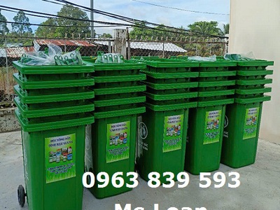 Thùng rác nhựa 240lit đựng rác ngoài trời 0