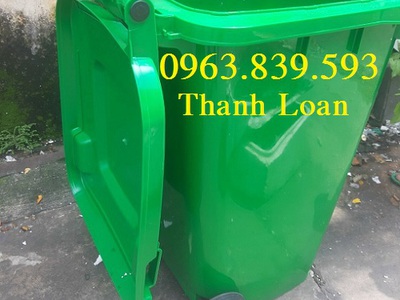 Thùng rác nhựa 240lit đựng rác ngoài trời 4