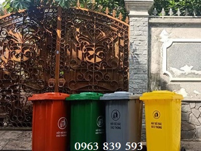 Thùng rác nhựa 240lit đựng rác ngoài trời 2