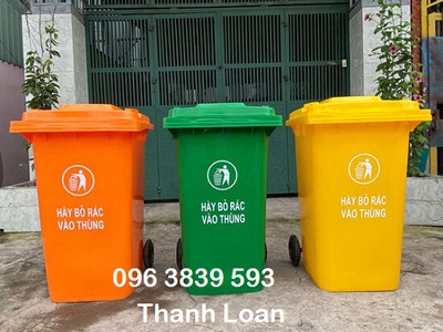 Thùng rác nhựa 240lit đựng rác ngoài trời 3