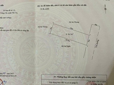 Bán đất mặt đường Cát Linh Tràng Cát dt 90,7m2 đường nhựa 8m không quy hoạch gần dự án Vin. 0