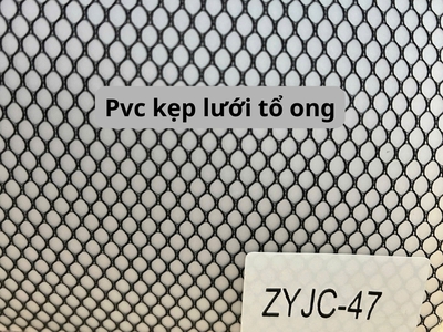 Pvc kẹp lưới sợi polyester - pvc lưới lục giác màu đen 1