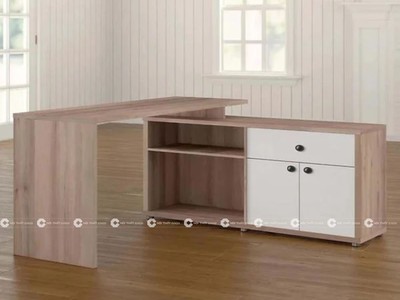 Bàn Làm Việc Gỗ Công Nghiệp MDF Màu Nâu Vân Gỗ Hiện Đại 1