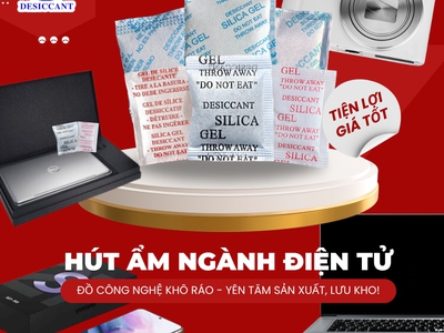 Vì sao gói hút ẩm ngành điện tử được dùng trong đóng gói linh kiện 0