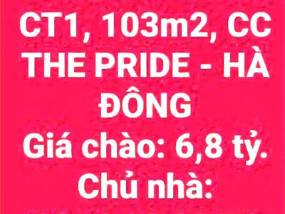 Bán căn 2228 CT1, 103M2, Chung cư The Pride - Hà Đông - hà Nội 2