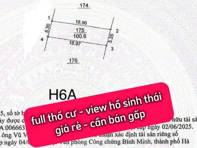 Bán gấp trong tuần đất thổ cư chính chủ hà nội sổ đỏ sẵn sàng sang tên. 2