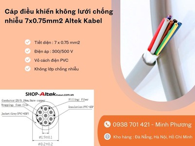 Cáp tín hiệu không lưới Altek Kabel 7x0.75mm2 kho tại Đà Nẵng, Hà Nội, Hồ Chí Minh 1