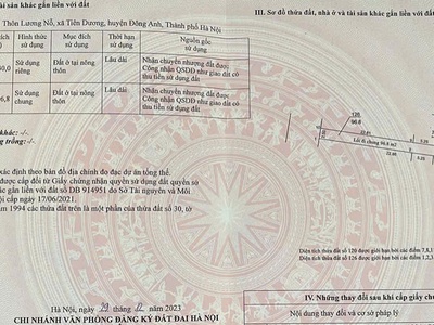 Chính chủ cần bán mảnh đất đẹp tại lương nỗ, xã phúc thịnh  xã tiên dương cũ , huyện đông anh, hà 3