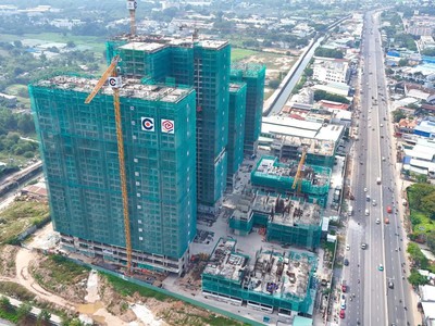 Căn hộ La Pura mặt tiền QL13, bàn giao full nội thất, đã xây tầng 32, chỉ 2,5 tỷ/căn. 0