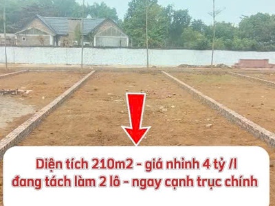 Cắt lỗ sâu lô đất 211m2 sát đhqghn, đang tách 2 sổ. 1
