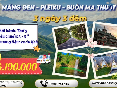 Măng Đen - Pleiku - Buôn Ma Thuột 3N3Đ 2026 sgc 0