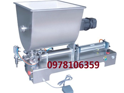 Máy chiết rót sate/tương ớt, máy chiết dịch sệt 2 vòi chiết 3