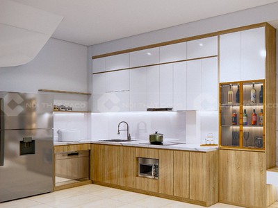 Tủ Quần Áo Gỗ Công Nghiệp MDF Phủ Melamine Chữ L Có Bàn Phấn 0