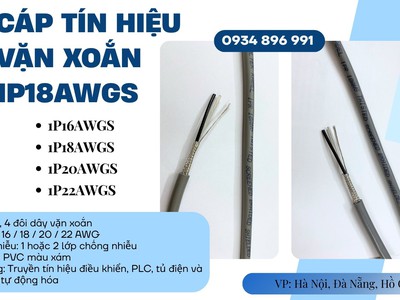 Cáp Vặn Xoắn Chống Nhiễu 1 Pair 18 AWG   Có Sẵn Khánh Hòa, Phú Yên, Bình Định 2