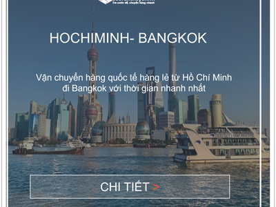 Giá Cước Vận Tải Hàng Lẻ Từ Hồ Chí Minh Đi Bangkok, Thailand 0