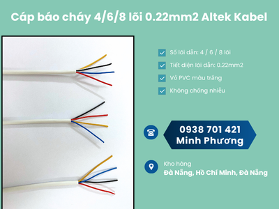 Cáp báo cháy Altek Kabel 4/6/8 lõi 0.22mm2 giá tốt Đà Nẵng, Thanh Hóa, Nghệ An 2