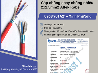 Cáp chống cháy chống nhiễu 2x2.5mm2 Altek Kabel   Giá tốt cho công trình điện 1