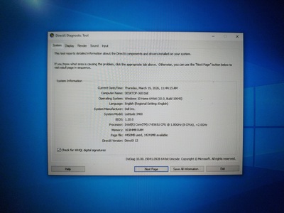Laptop Dell Latidude 3400. Core i7, Ram 16GB, SSD 256GB 2