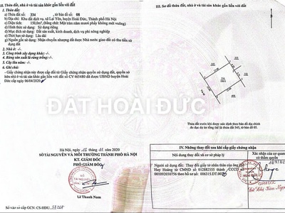 Bán lô đất 150m2 tại khu đất dịch vụ - xã lại yên - hoài đức - hà nội 0