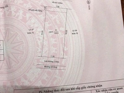 Bán lô đất biệt thự mặt phố Đoàn Nhữ Hài, ph Quang Trung, TP HD, 135m2, mt 7.5m, view hồ 4