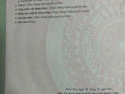 Cc gửi b.án 93m đất trung tâm phúc thọ   hà nội. 0