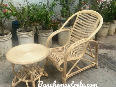 Bàn ghế mây uống trà thư giãn 1