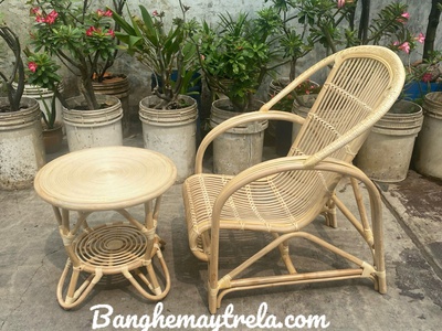 Bàn ghế mây uống trà thư giãn 3