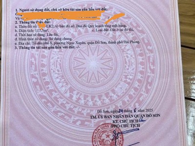 Bán đất 117,5m2 mặt đường ĐỒNG NẺO   ĐỒ SƠN 3