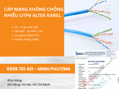 Cáp mạng không chống nhiễu UTP6 Altek Kabel Gía tốt, hàng sẵn kho, giao toàn quốc 1