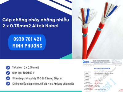 Cáp chống cháy chống nhiễu 2x0.75mm    Giải pháp an toàn cho hệ thống tín hiệu 1