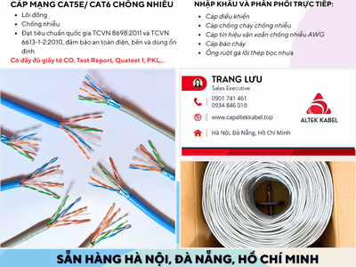 Cáp mạng Cat5e, Cat6 Altek Kabel chuẩn TCVN 8698:2011 về mạng viễn thông 2