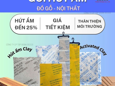 Gói Hút Ẩm Clay Ngành Gỗ Nhiều Size, Giá Rẻ, Tiết Kiệm Chi Phí 0