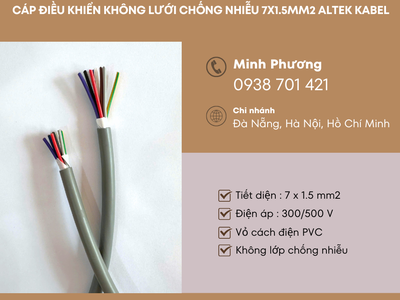 Cáp tín hiệu không chống nhiễu 7x1.5mm2 Altek Kabel phân phối Huế, Nghệ An 2