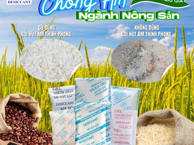 Gói hút ẩm Silicagel   Giải pháp bảo quản nông sản khô hiệu quả 0