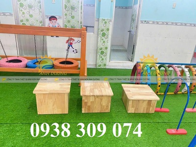 Băng ghế thể dục mầm non,ván trượt dốc mầm non,bục bậc sâu M 4