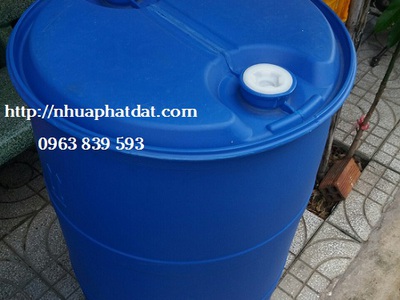 Thùng phuy nhựa 220L nắp kín đựng hóa chất 2