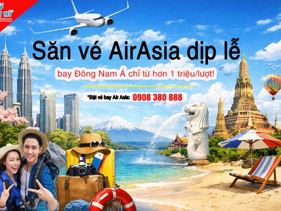 Săn vé AirAsia dịp lễ   Bay Đông Nam Á giá mềm bất ngờ 0