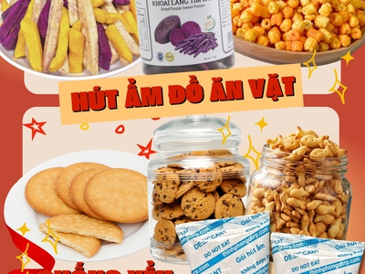 Cách bảo quản đồ ăn vặt luôn giòn với gói hút ẩm Clay 2