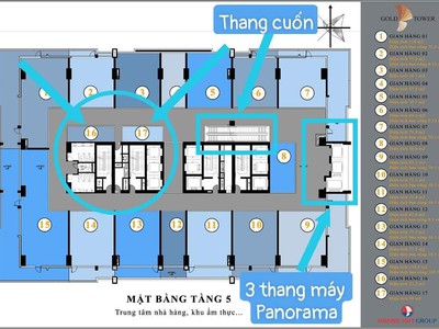 Cho thuê 2 ô văn phòng   tầng 5 gold tower  chính chủ 2