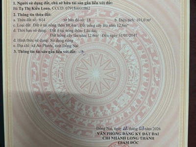 Đất nền thổ cư An Phước - Long Thành - Đồng Nai 1