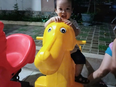Bập bênh chó dễ thương cho các bé 3