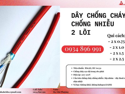 Cung Cấp Cáp Chống Cháy Chống Nhiễu 2 Lõi   Phủ Sóng TP.HCM, Bình Dương, Đồng Nai 1